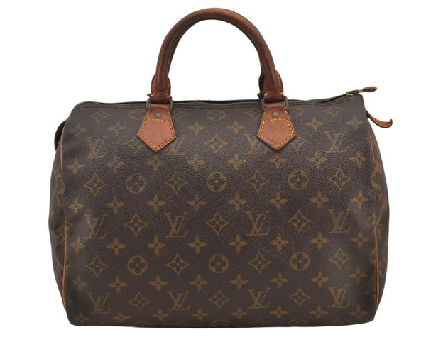 Authentic Louis Vuitton Monogram Speedy 30 Hand Boston Bag M41526 LV 2679K