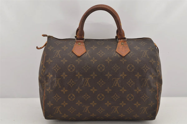 Authentic Louis Vuitton Monogram Speedy 30 Hand Boston Bag M41526 LV 2679K