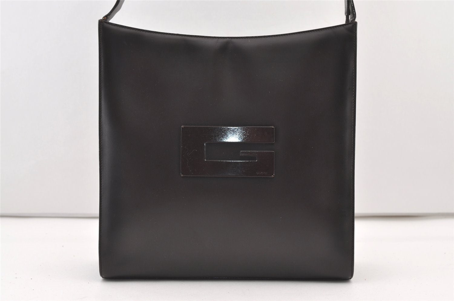 Authentic GUCCI Vintage Shoulder Hand Bag Purse Leather 0013066 Brown 2680J