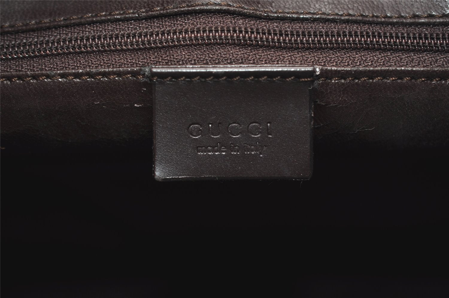 Authentic GUCCI Vintage Shoulder Hand Bag Purse Leather 0013066 Brown 2680J