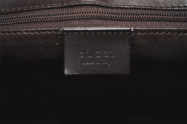 Authentic GUCCI Vintage Shoulder Hand Bag Purse Leather 0013066 Brown 2680J