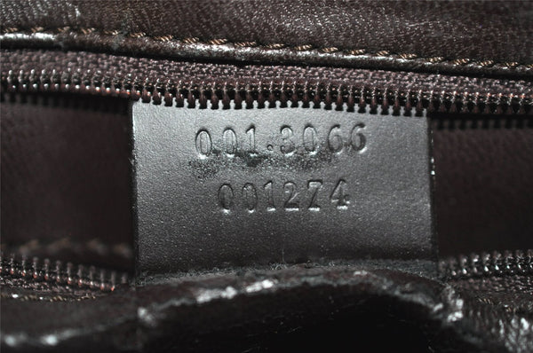 Authentic GUCCI Vintage Shoulder Hand Bag Purse Leather 0013066 Brown 2680J