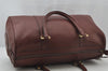 Authentic Cartier Must de Cartier Boston Hand Bag Leather Bordeaux Red 2681J