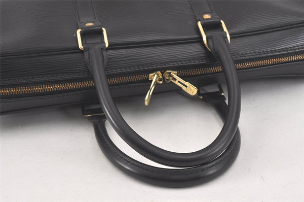 Authentic Louis Vuitton Epi Porte Documents Voyage Briefcase M59162 Black 2681K