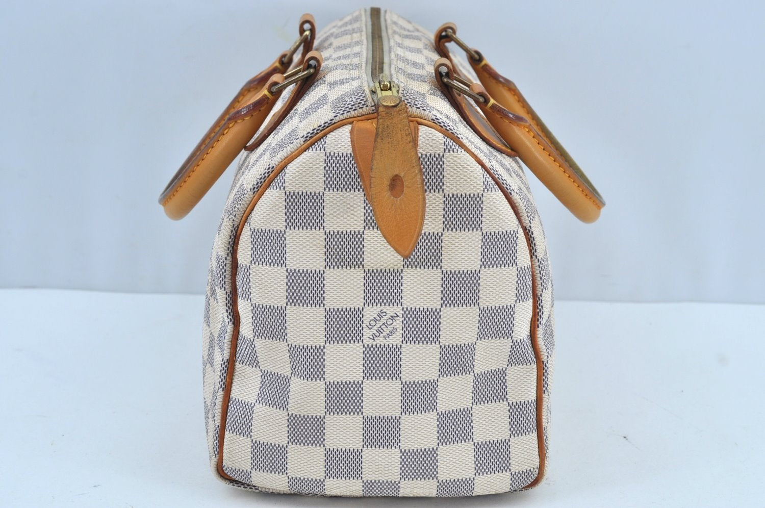 Authentic Louis Vuitton Damier Azur Speedy25 Hand Boston Bag N41534 LV 2682J