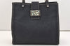 Authentic FENDI Vintage Canvas Shoulder Hand Tote Bag Purse Navy Blue 2684J