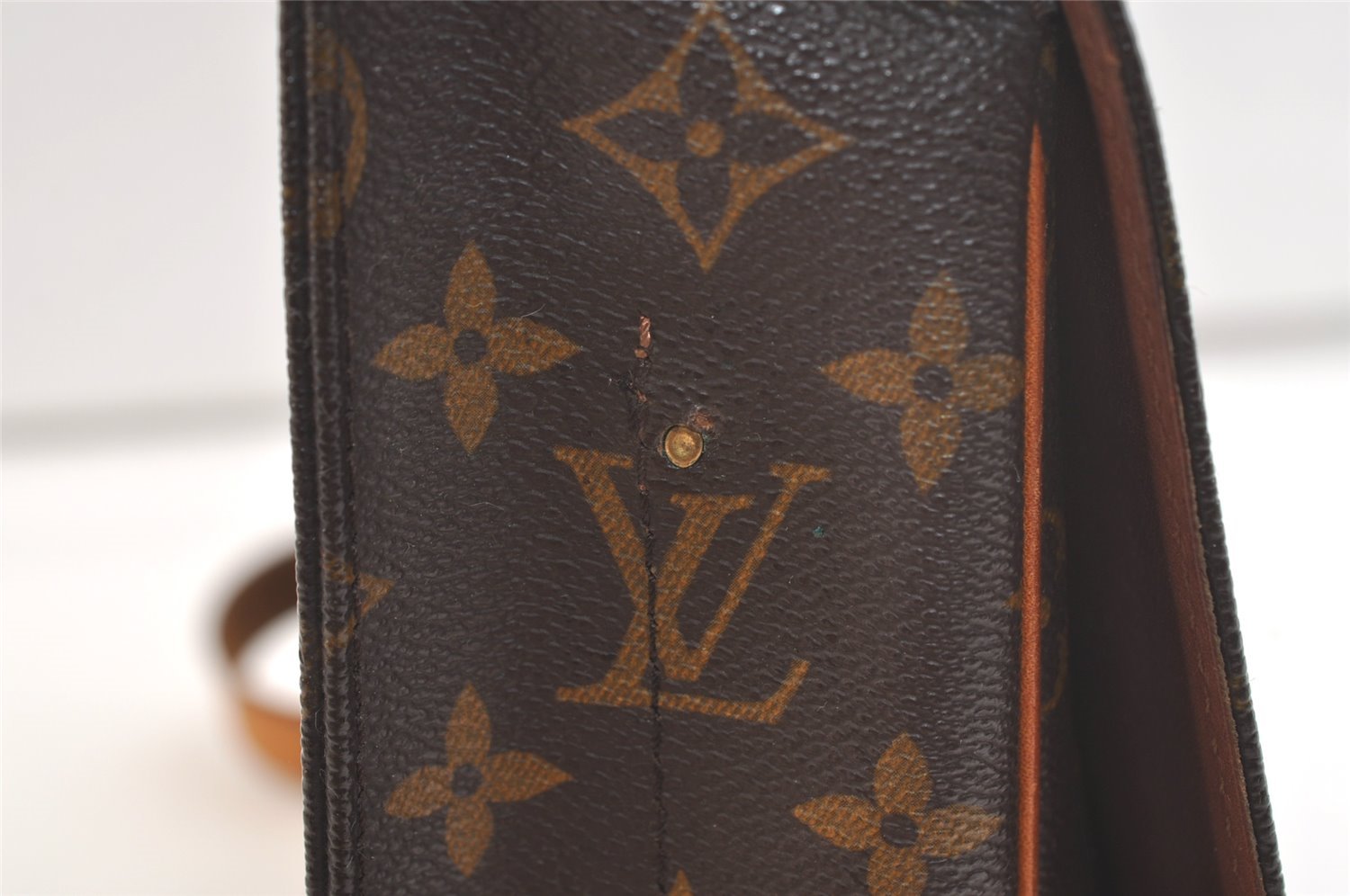 Authentic Louis Vuitton Monogram Cartouchiere GM M51252 Shoulder Cross Bag 2684K