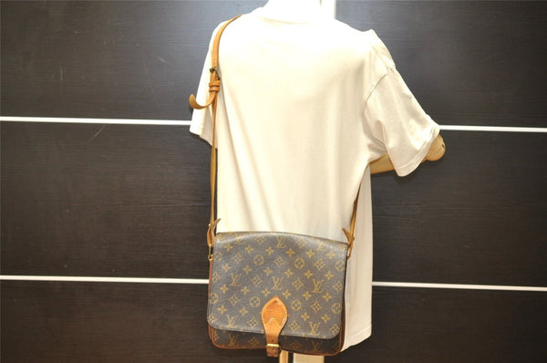 Authentic Louis Vuitton Monogram Cartouchiere GM M51252 Shoulder Cross Bag 2684K