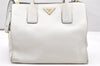 Authentic PRADA Vintage Leather 2Way Shoulder Hand Bag White 2685K