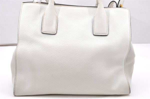 Authentic PRADA Vintage Leather 2Way Shoulder Hand Bag White 2685K