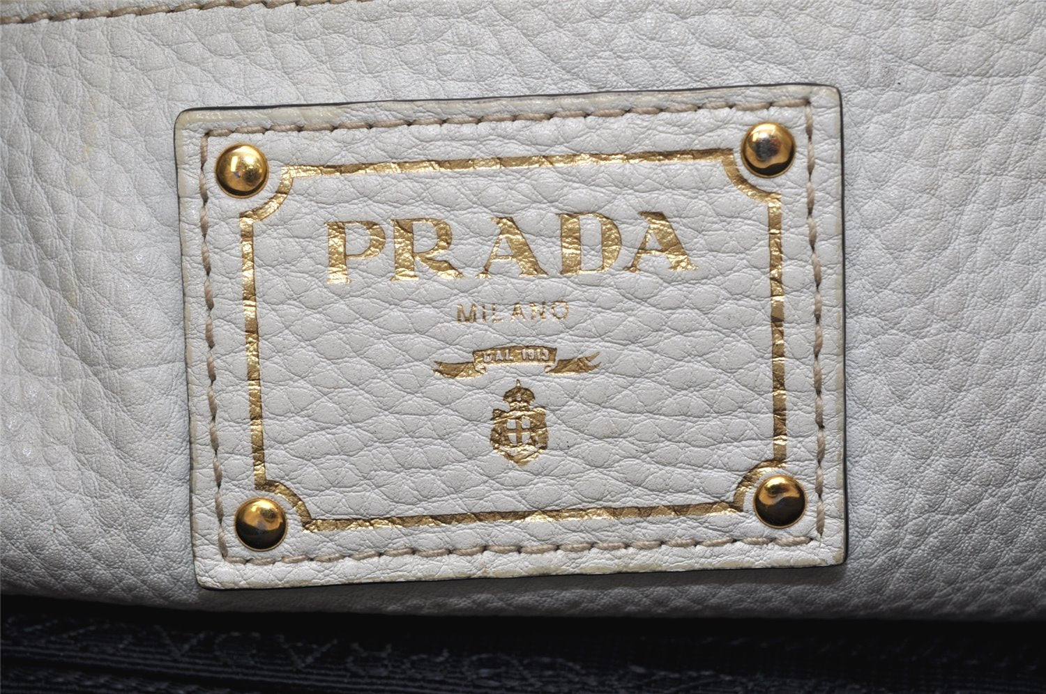 Authentic PRADA Vintage Leather 2Way Shoulder Hand Bag White 2685K