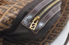 Authentic FENDI Zucchino Shoulder Hand Bag Purse PVC Leather Brown 2686K