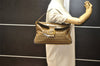 Authentic FENDI Zucchino Shoulder Hand Bag Purse PVC Leather Brown 2686K