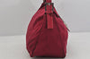 Authentic FENDI Vintage Shoulder Bag Purse Jersey Leather Bordeaux Junk 2687K