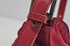 Authentic FENDI Vintage Shoulder Bag Purse Jersey Leather Bordeaux Junk 2687K