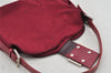 Authentic FENDI Vintage Shoulder Bag Purse Jersey Leather Bordeaux Junk 2687K