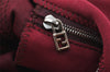 Authentic FENDI Vintage Shoulder Bag Purse Jersey Leather Bordeaux Junk 2687K