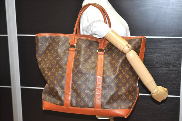 Auth Louis Vuitton Monogram Sac Weekend GM Vintage Tote Hand Bag M42420 LV 2688I