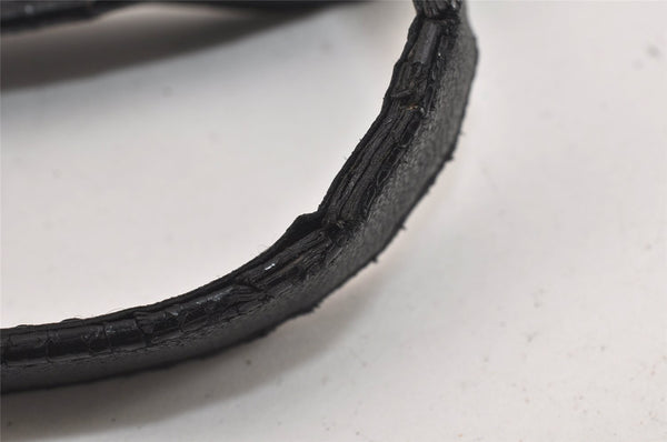 Authentic JIMMY CHOO Studs Leather Shoulder Tote Bag Black 2688K