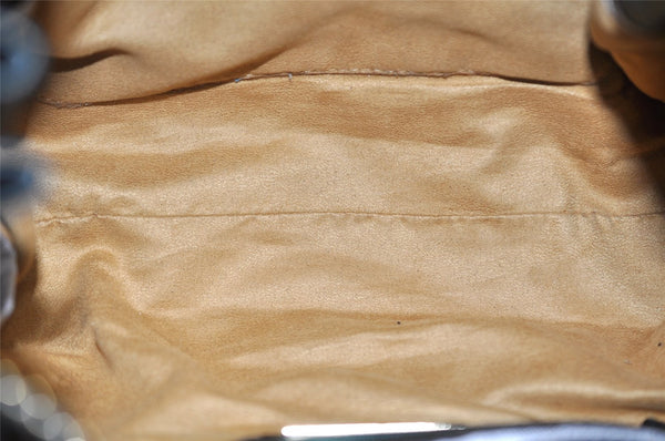 Authentic JIMMY CHOO Studs Leather Shoulder Tote Bag Black 2688K