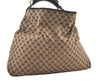 Authentic GUCCI Horsebit Shoulder Hand Bag GG Canvas Leather 114900 Brown 2689J