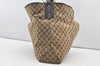 Authentic GUCCI Horsebit Shoulder Hand Bag GG Canvas Leather 114900 Brown 2689J