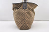 Authentic GUCCI Horsebit Shoulder Hand Bag GG Canvas Leather 114900 Brown 2689J