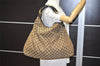 Authentic GUCCI Horsebit Shoulder Hand Bag GG Canvas Leather 114900 Brown 2689J
