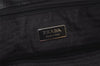 Authentic PRADA Vintage Nylon Tessuto Leather Tote Hand Bag Black 2689K