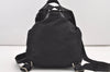 Authentic PRADA Vintage Nylon Tessuto Leather Backpack Black 2690J
