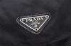 Authentic PRADA Vintage Nylon Tessuto Leather Backpack Black 2690J