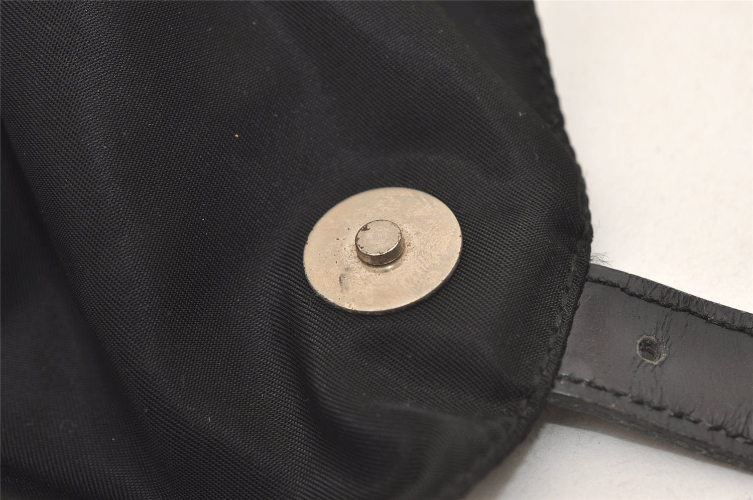 Authentic PRADA Vintage Nylon Tessuto Leather Backpack Black 2690J