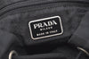 Authentic PRADA Vintage Nylon Tessuto Leather Backpack Black 2690J