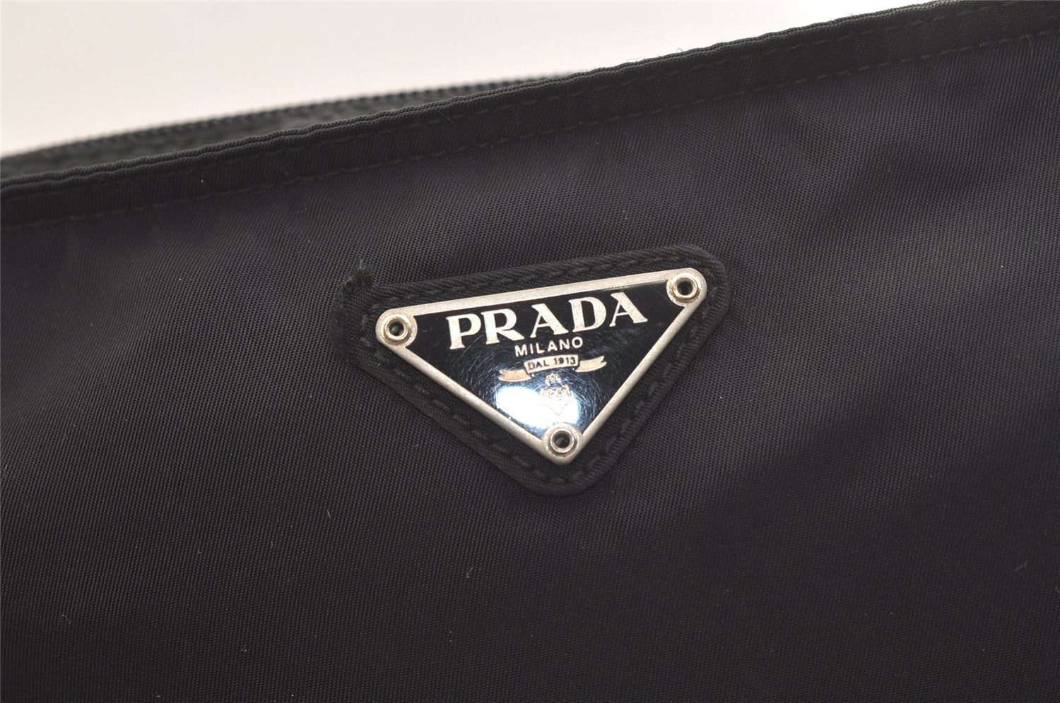 Authentic PRADA Nylon Tessuto Leather Shoulder Cross Body Bag Purse Black 2691K