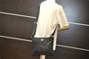 Authentic PRADA Nylon Tessuto Leather Shoulder Cross Body Bag Purse Black 2691K