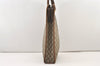 Authentic GUCCI Web Sherry Line Shoulder Tote Bag GG PVC Leather Brown 2693J