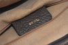 Authentic GUCCI Web Sherry Line Shoulder Tote Bag GG PVC Leather Brown 2693J