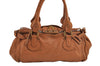 Authentic Chloe Vintage Paddington Leather Shoulder Hand Bag Brown 2694J