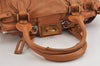 Authentic Chloe Vintage Paddington Leather Shoulder Hand Bag Brown 2694J