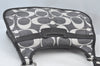 Authentic COACH Signature Shoulder Cross Bag Canvas Enamel 13292 Gray 2695J