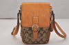 Authentic COACH Signature Shoulder Cross Bag Canvas Leather 6098 Brown 2696J