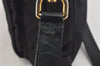 Authentic PRADA Nylon Tessuto Leather Shoulder Cross Body Bag Purse Black 2696K