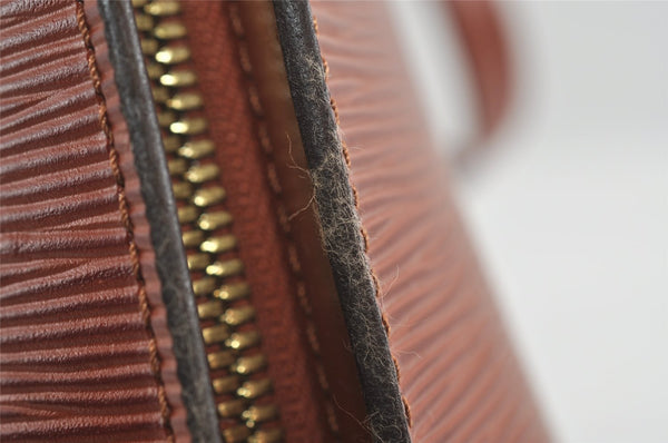 Authentic Louis Vuitton Epi Lussac Shoulder Tote Bag Brown M52283 LV 2697I