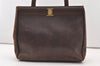 Authentic Salvatore Ferragamo Vara Leather Shoulder Tote Bag Brown SF 2697J