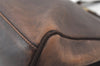 Authentic Salvatore Ferragamo Vara Leather Shoulder Tote Bag Brown SF 2697J