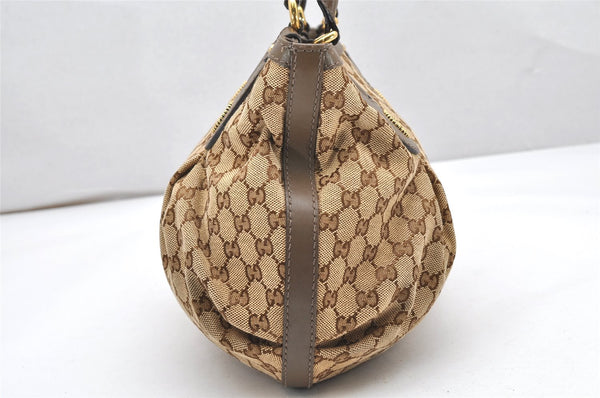 Authentic GUCCI Scarlett Tote Hand Bag GG Canvas Leather 269953 Brown 2697K