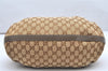 Authentic GUCCI Scarlett Tote Hand Bag GG Canvas Leather 269953 Brown 2697K