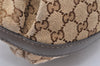 Authentic GUCCI Scarlett Tote Hand Bag GG Canvas Leather 269953 Brown 2697K