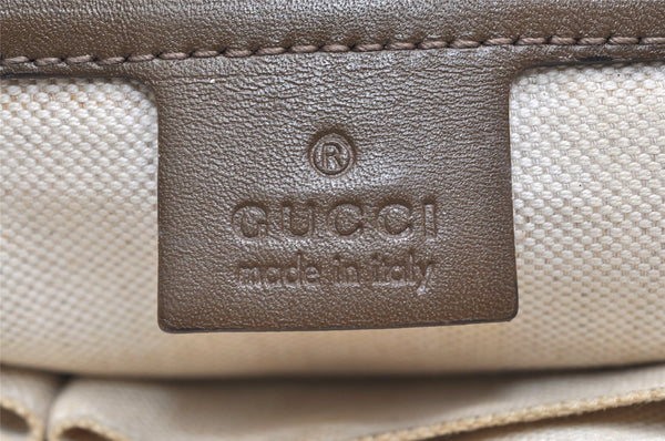 Authentic GUCCI Scarlett Tote Hand Bag GG Canvas Leather 269953 Brown 2697K