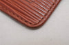 Authentic Louis Vuitton Epi Pochette Cles Coin Case Purse Brown M63803 LV 2700J